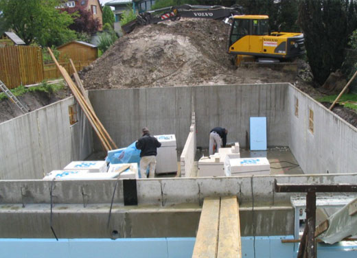 Neubau Niedrigenergiehaus Hannover Davenstedt Keller