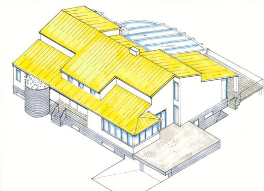 Neubau Wohnhaus Porta Westfalica Skizze
