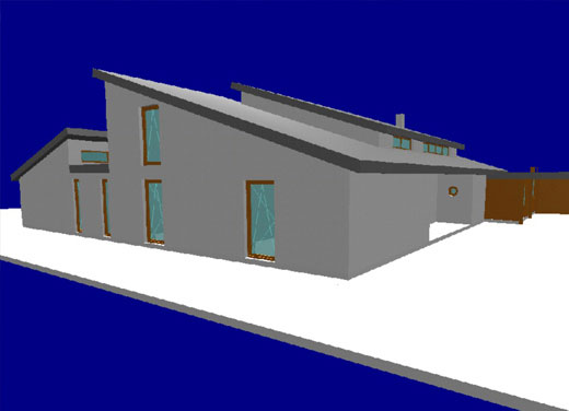 Neubau Wohnhaus Neustadt CAD Perspektive Nordosten