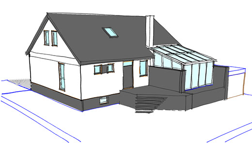 Neubau Wohnhaus Porta Westfalica Entwurf